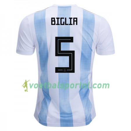 Argentinië Biglia 5 Thuis Shirt WK voetbal 2018